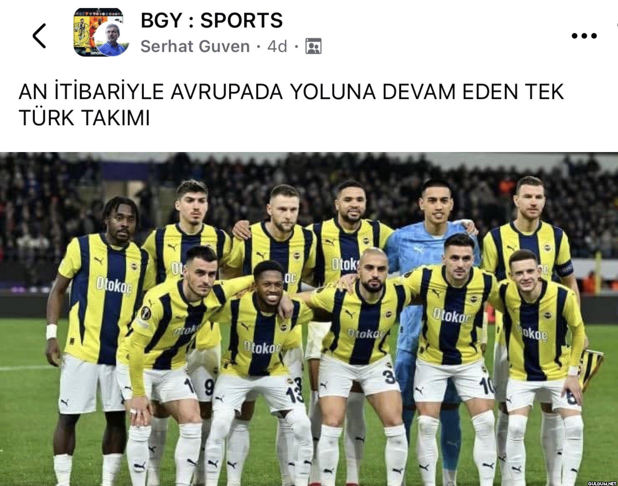 Fenerbahçe, Avrupa...