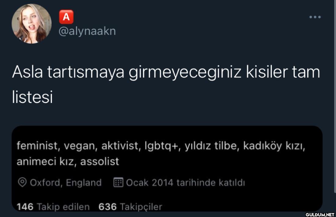 Asla tartısmaya...