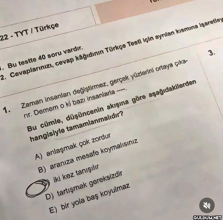 22-TYT/Türkçe 1. Bu testte...