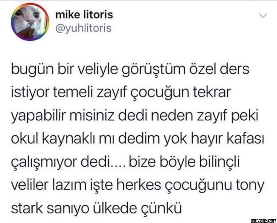 bugün bir veliyle görüştüm...