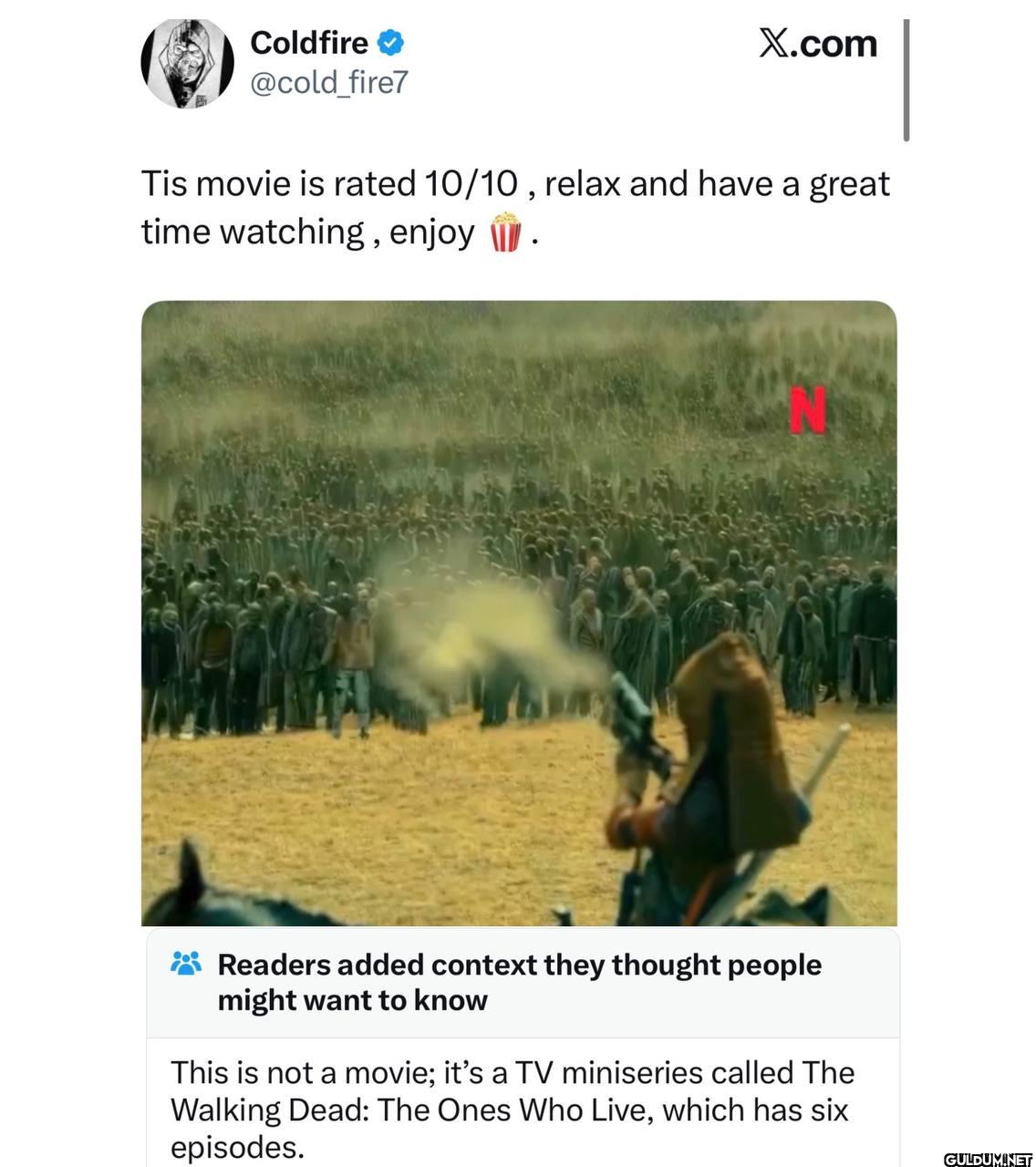 X.com Tis movie is rated...