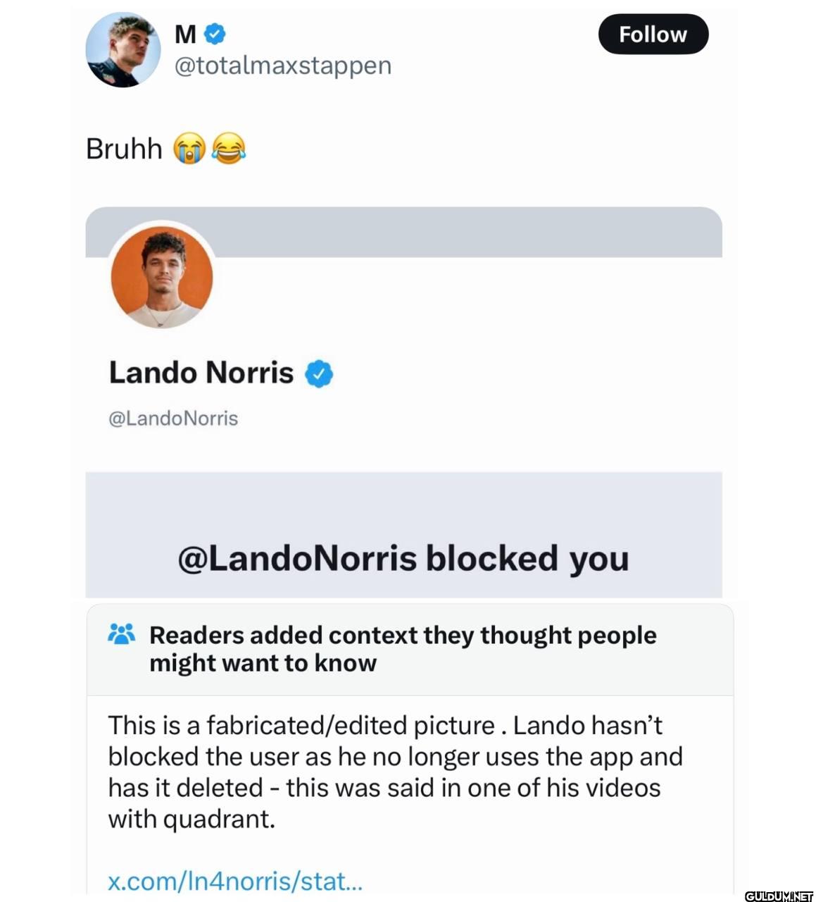 Lando Norris @LandoNorris...