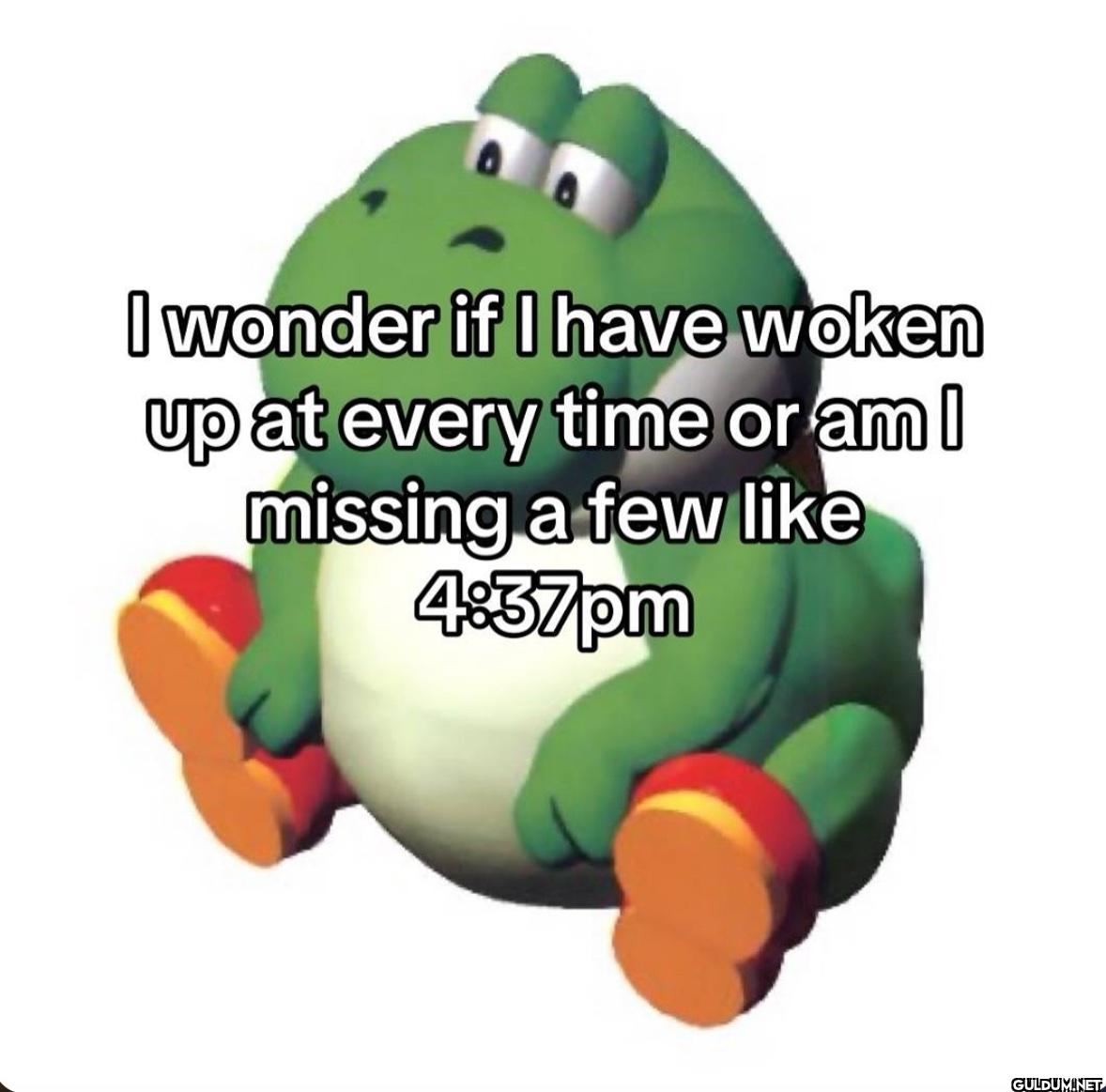 I wonder if I have woken...