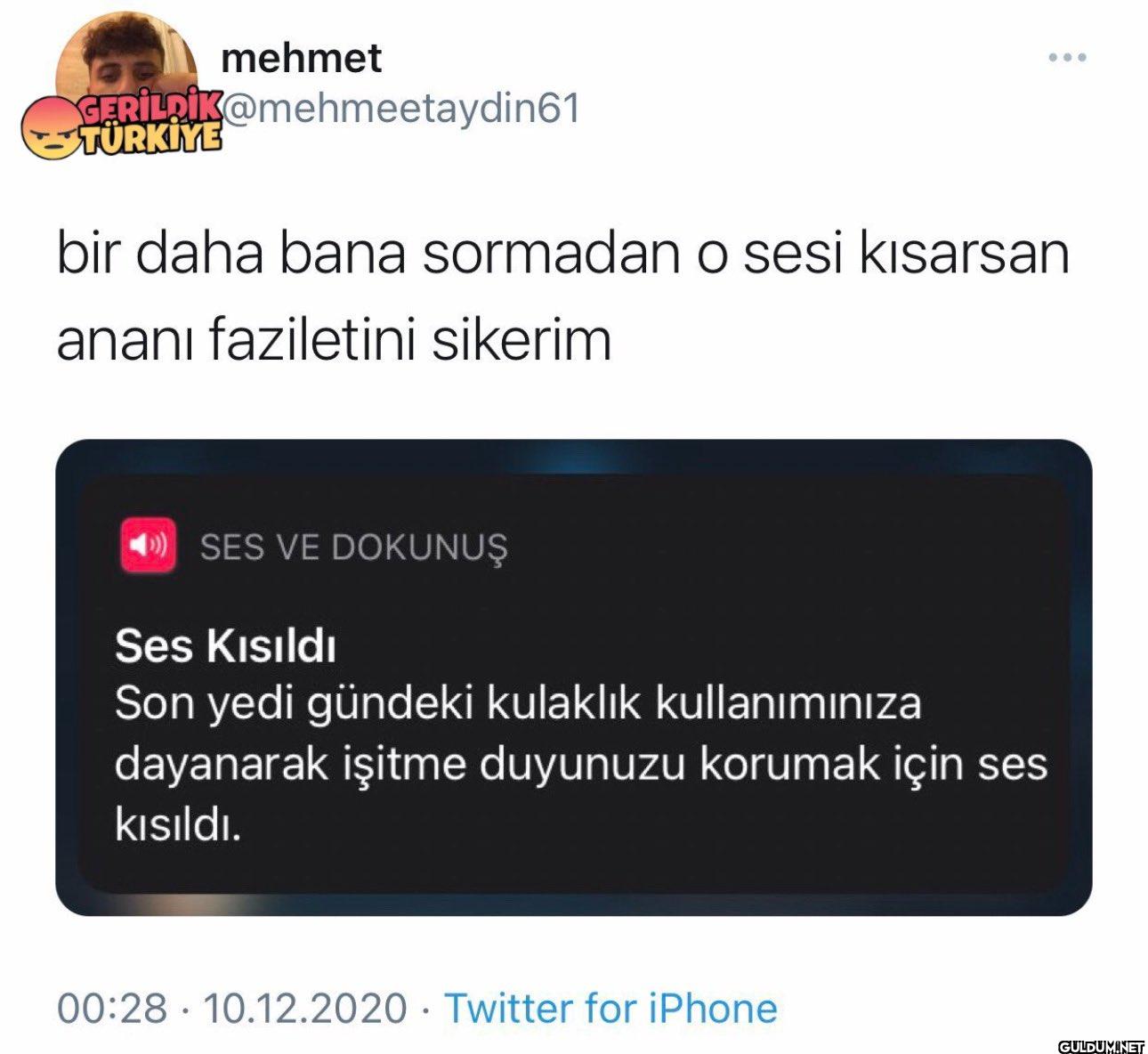TÜRKİYE bir daha bana...