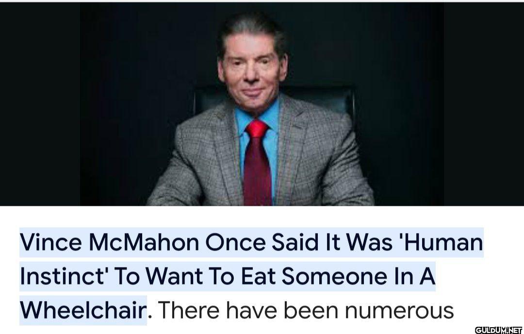 Vince McMahon Once Said It...
