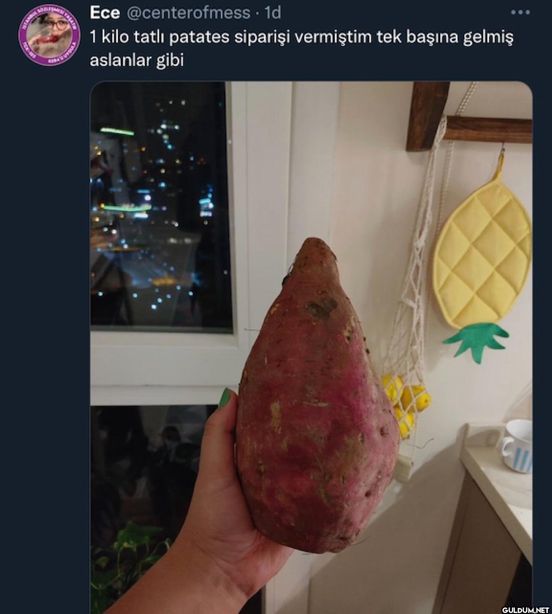 1d 1 kilo tatlı patates...