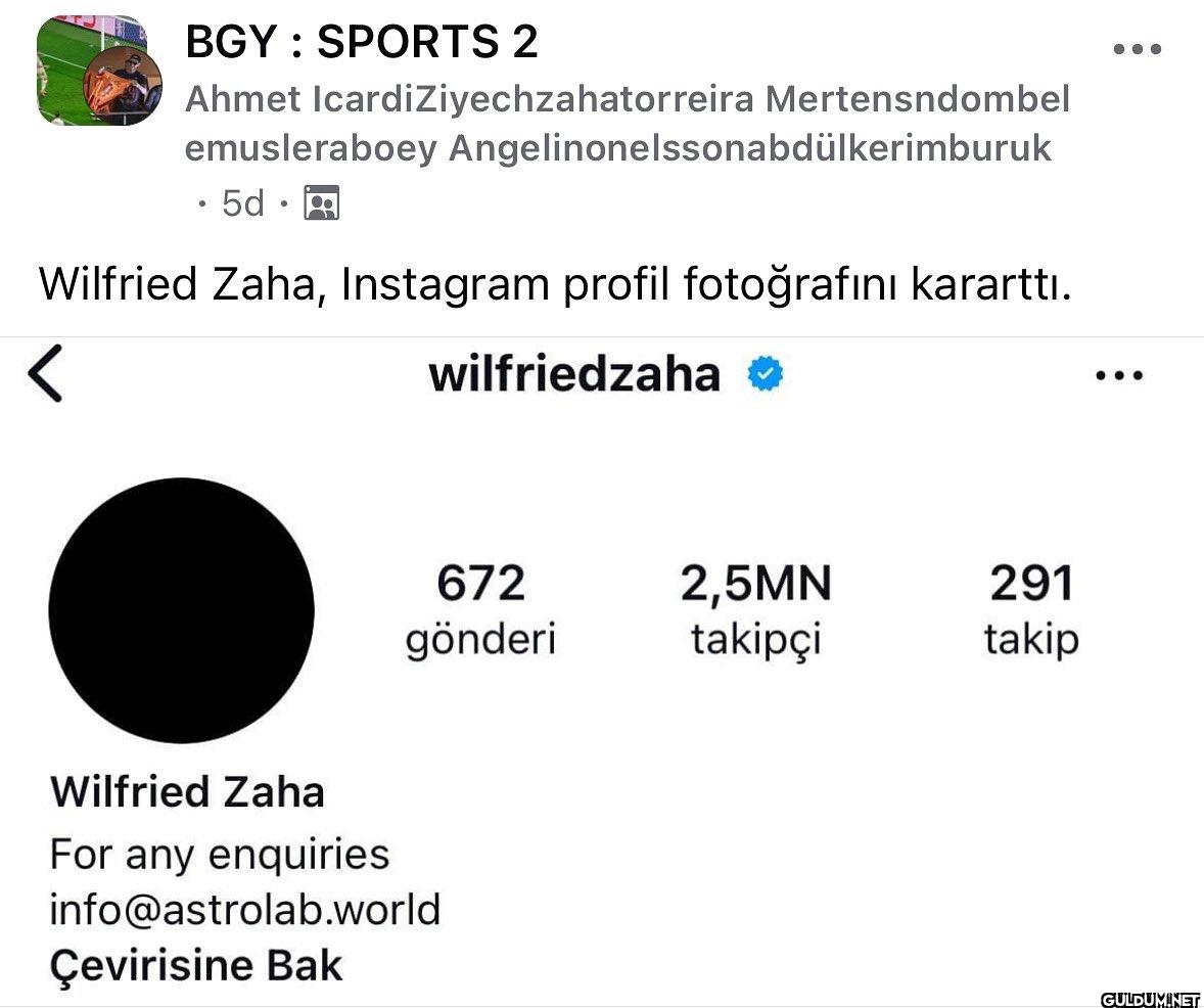 Wilfried Zaha, Instagram...