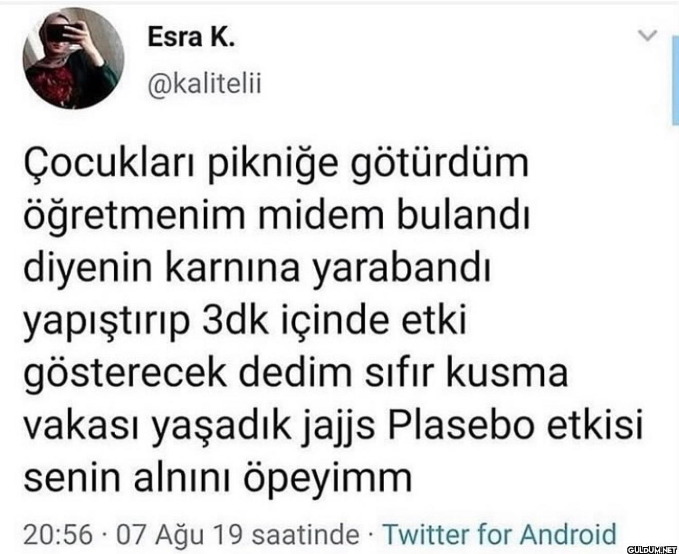 Çocukları pikniğe götürdüm...