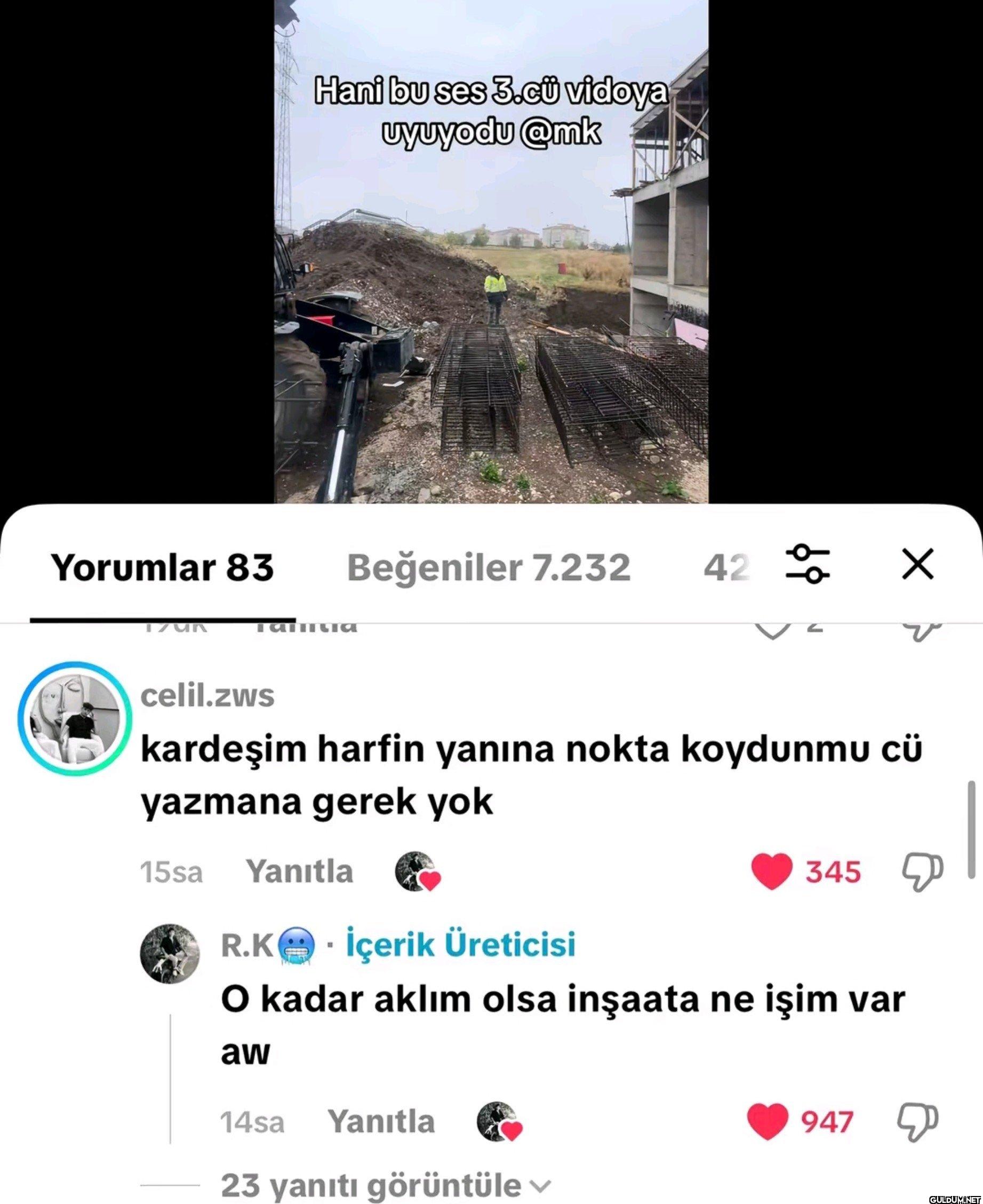 Hani bu ses 3.cü vidoya...