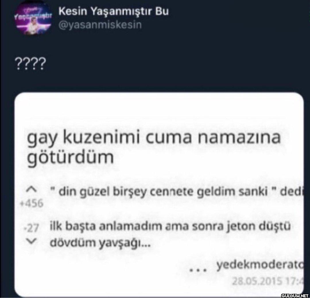 gay kuzenimi cuma namazına...