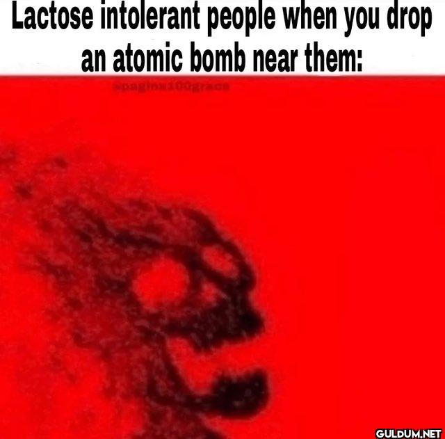 Lactose intolerant people...