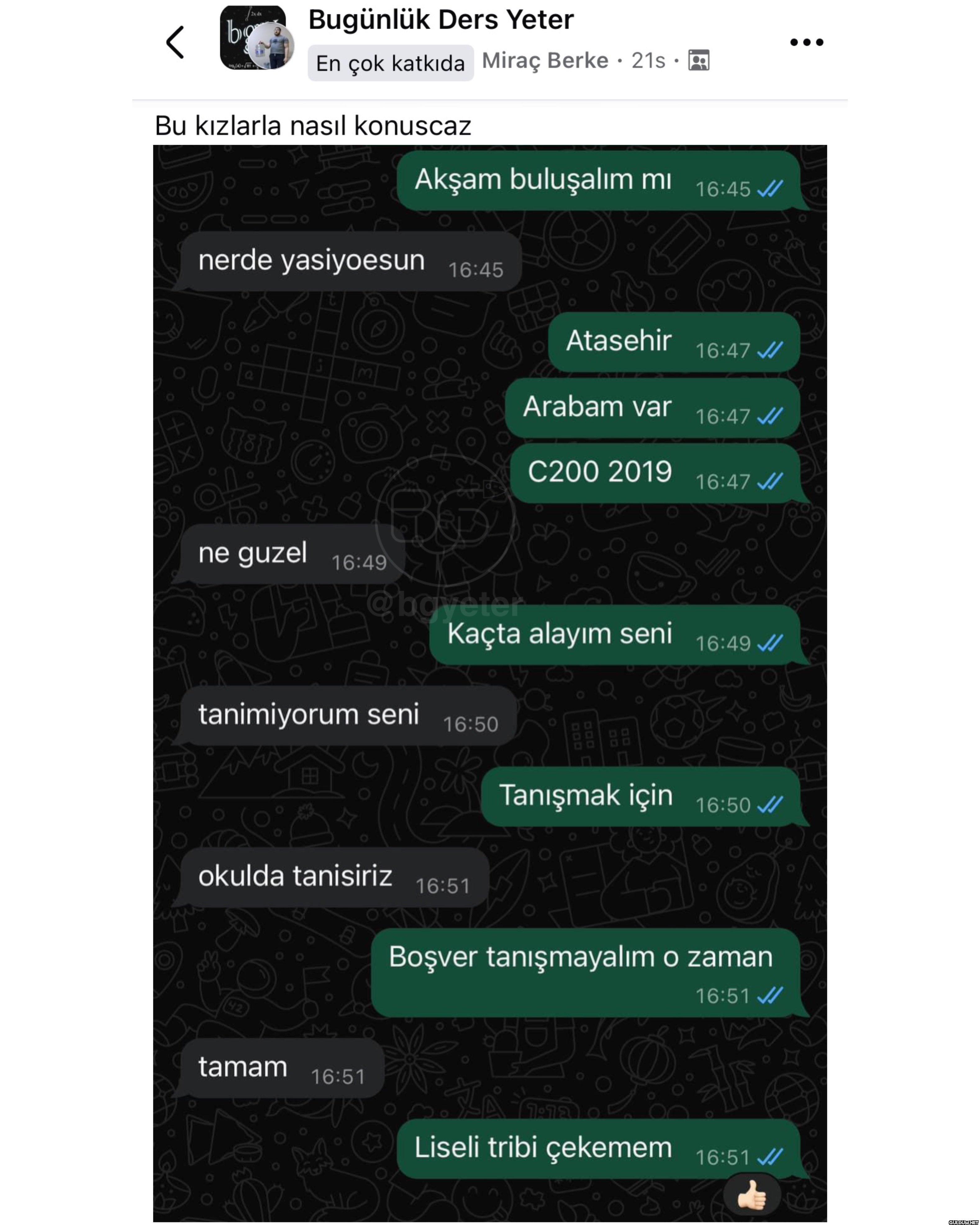 Asıl kız liseli...