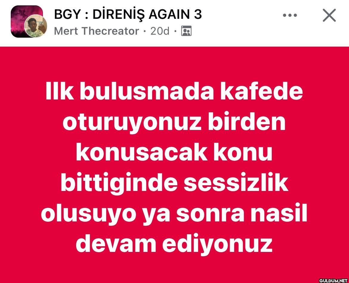 Aslında öyle bir sessizlik...