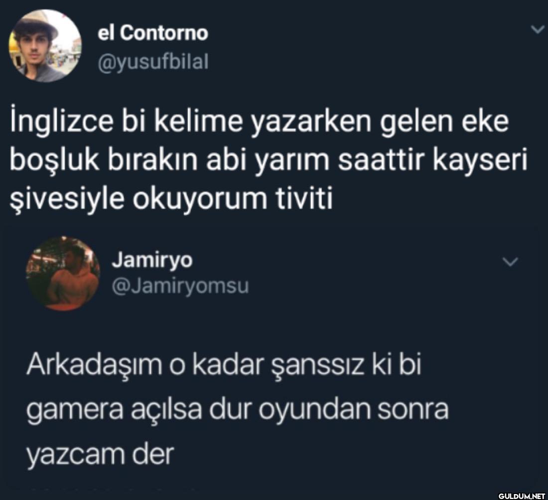 İnglizce bi kelime...