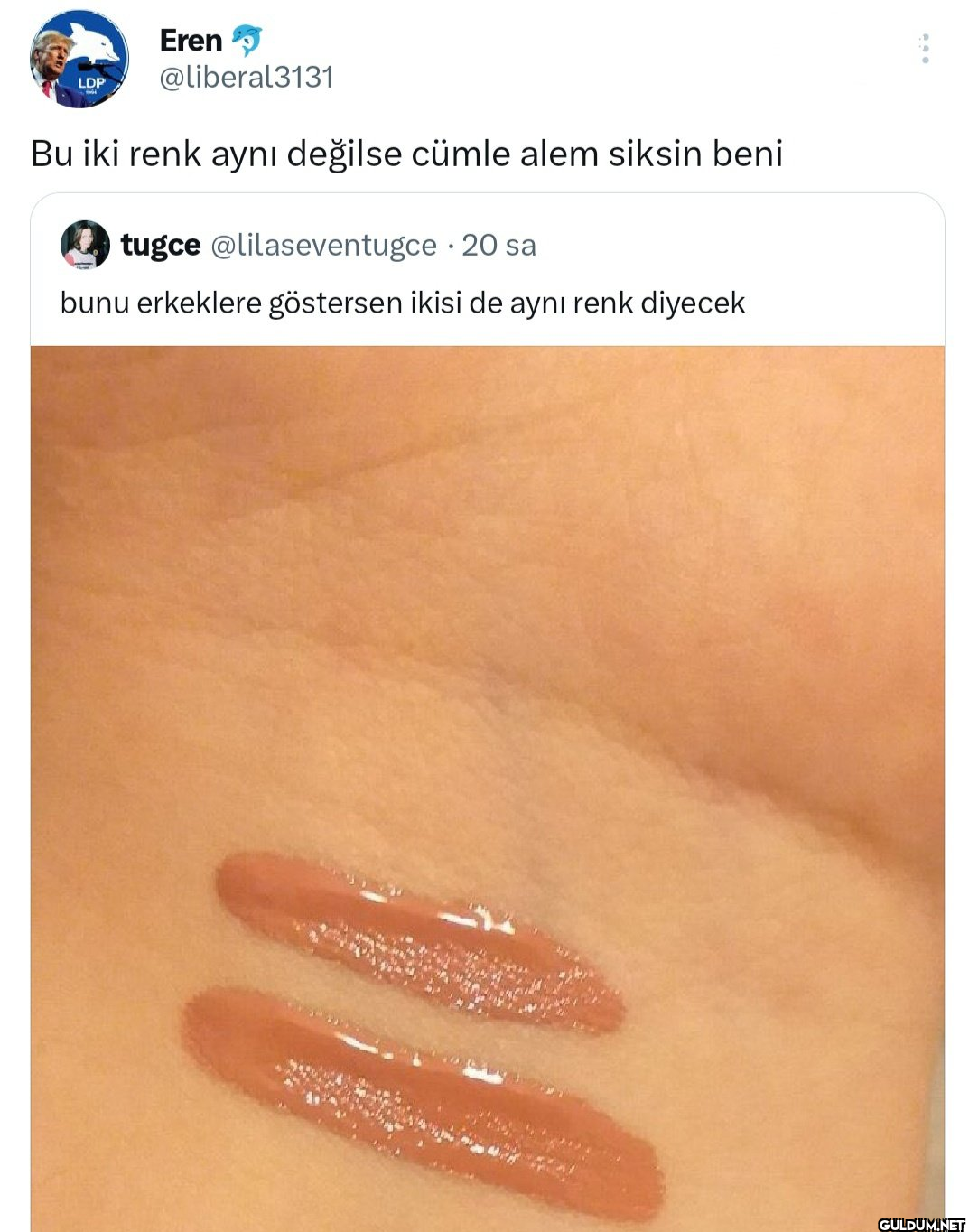 Bu iki renk aynı değilse...