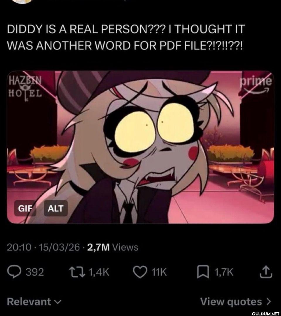 DIDDY IS A REAL PERSON???...