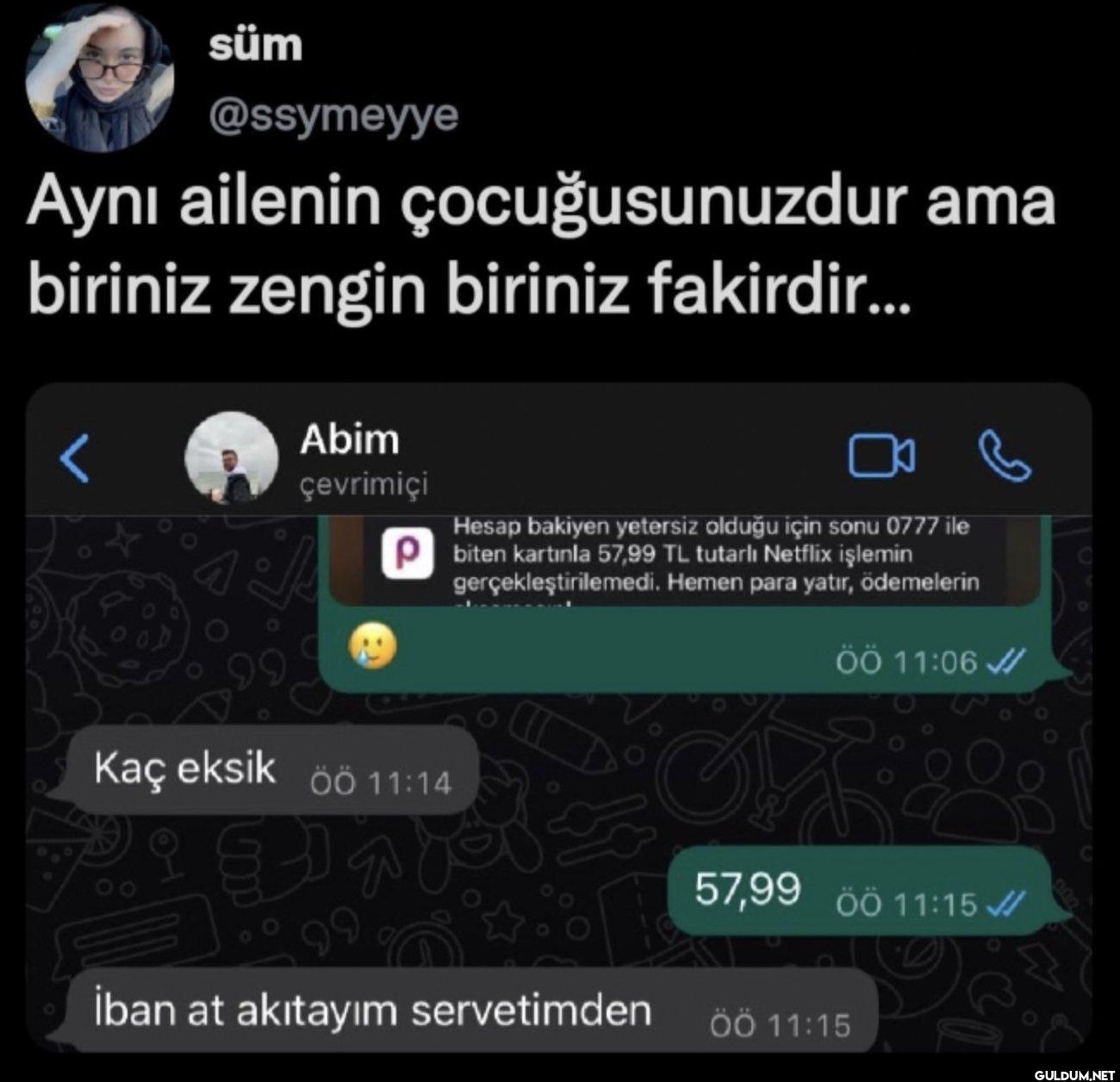 Aynı ailenin...