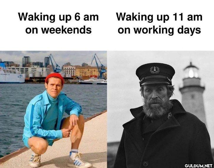 Waking up 6 am on weekends...