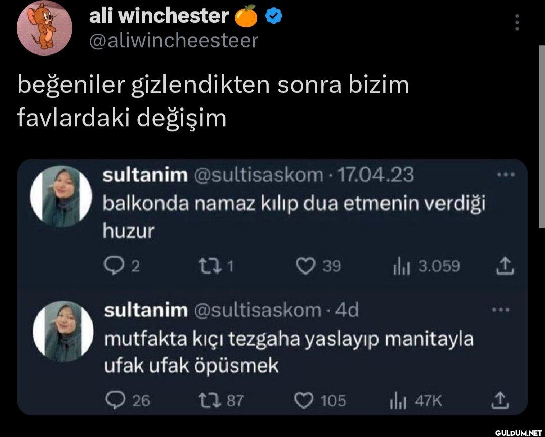 beğeniler gizlendikten...