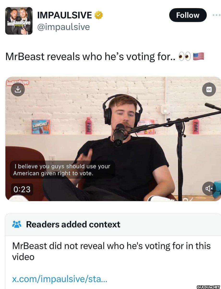 Follow MrBeast reveals who...