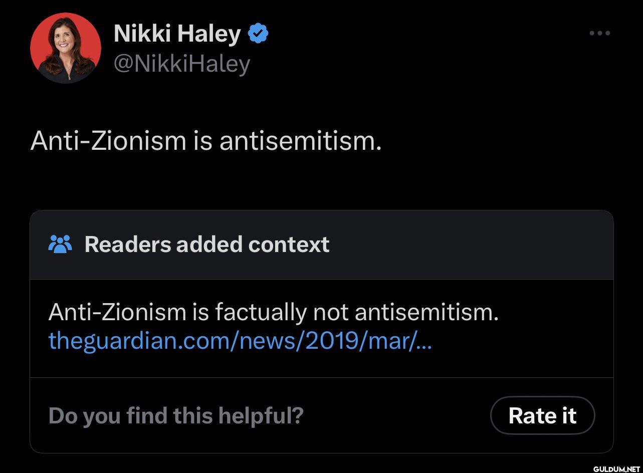 Haley Anti-Zionism is...