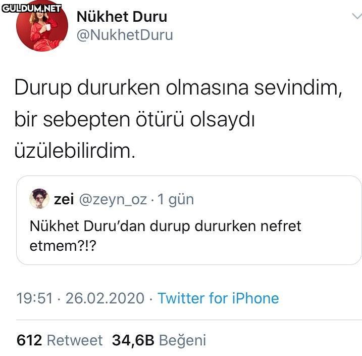 Yanıtın nahifliğine bak...