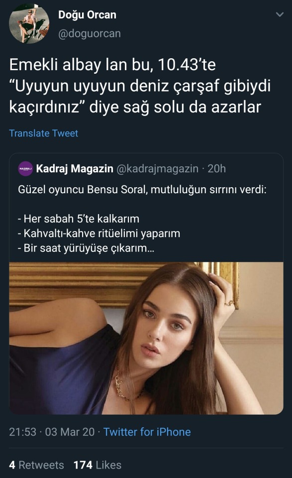 Bensu Soral sabah rutini:...