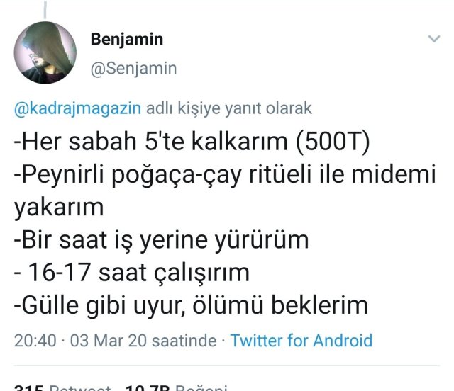 Bensu Soral sabah rutini:...