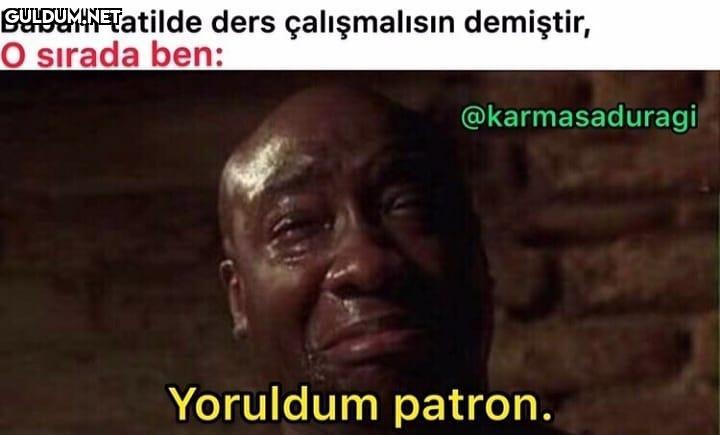 Babam tatilde ders...