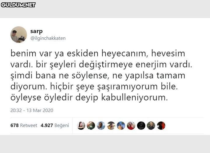 Bize de kaybettirme hadi...