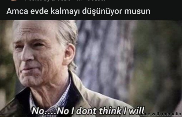 Yaşlı kaptan Amerika...