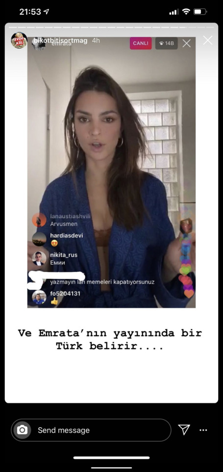 Emrata'nin Instagram...