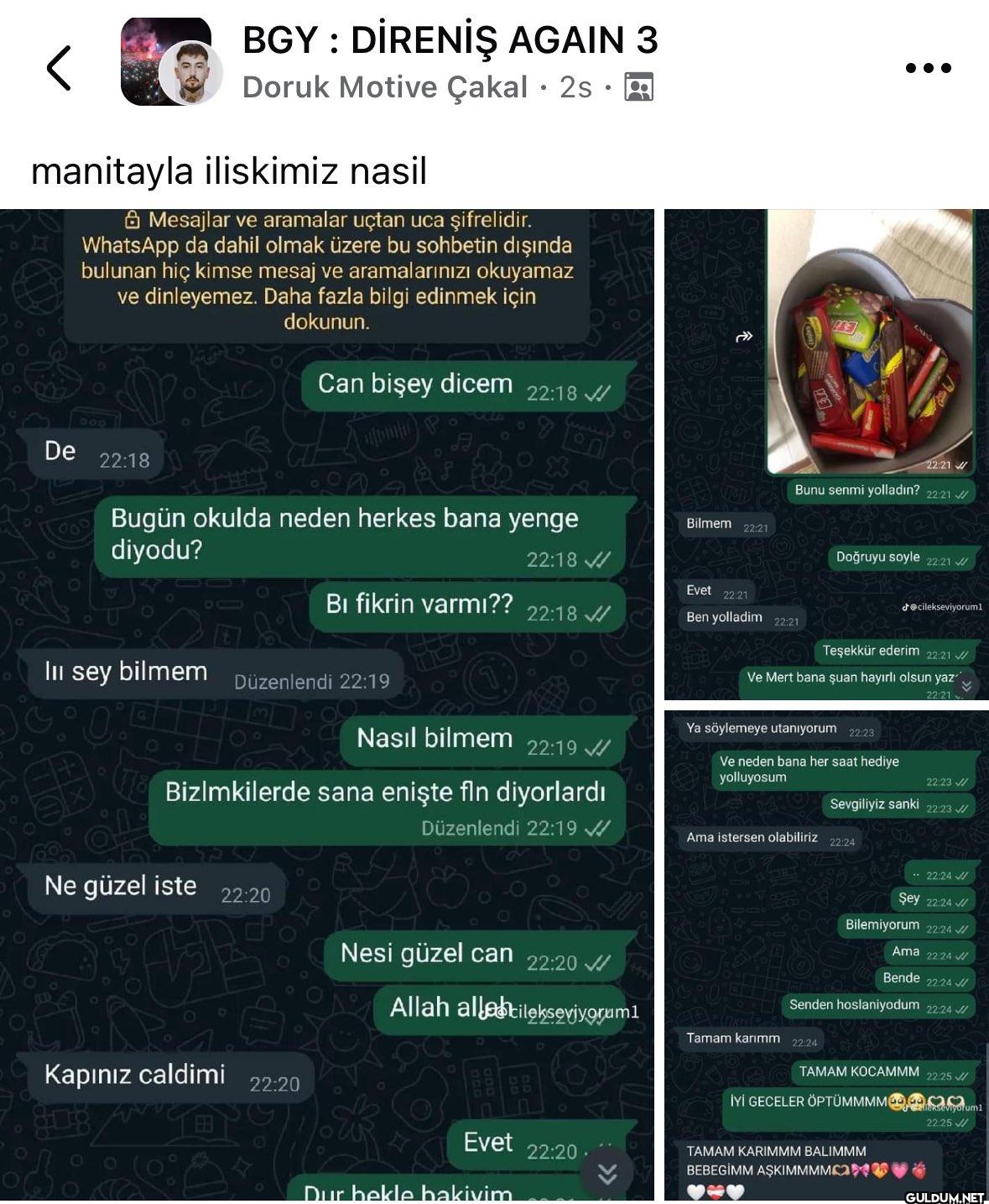 Birbirinden hoşlanan iki...