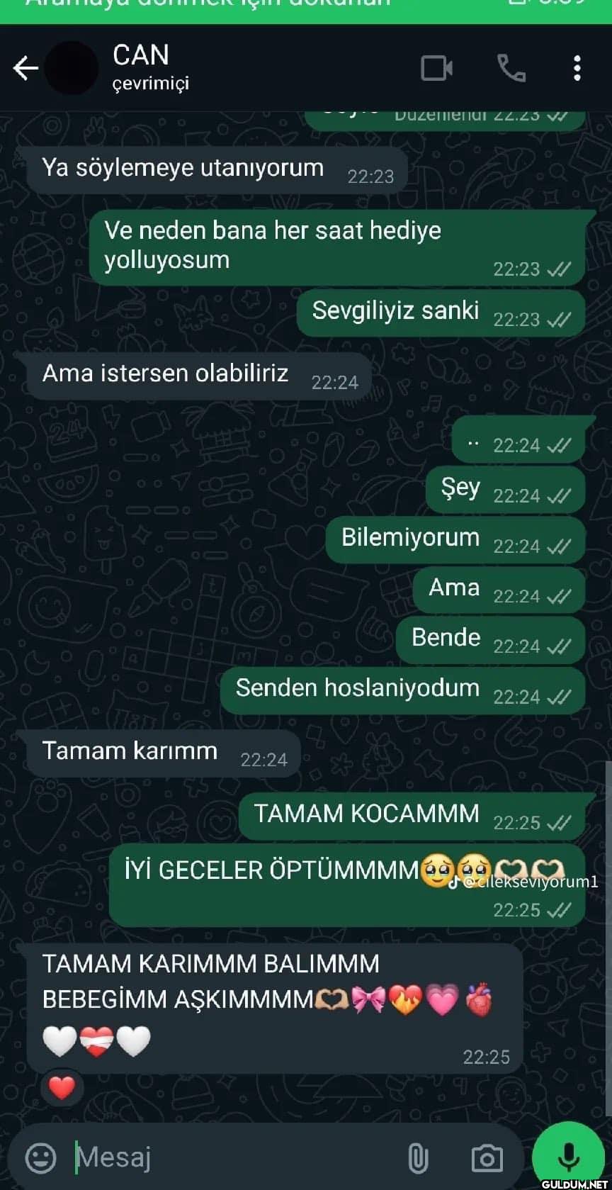Birbirinden hoşlanan iki...