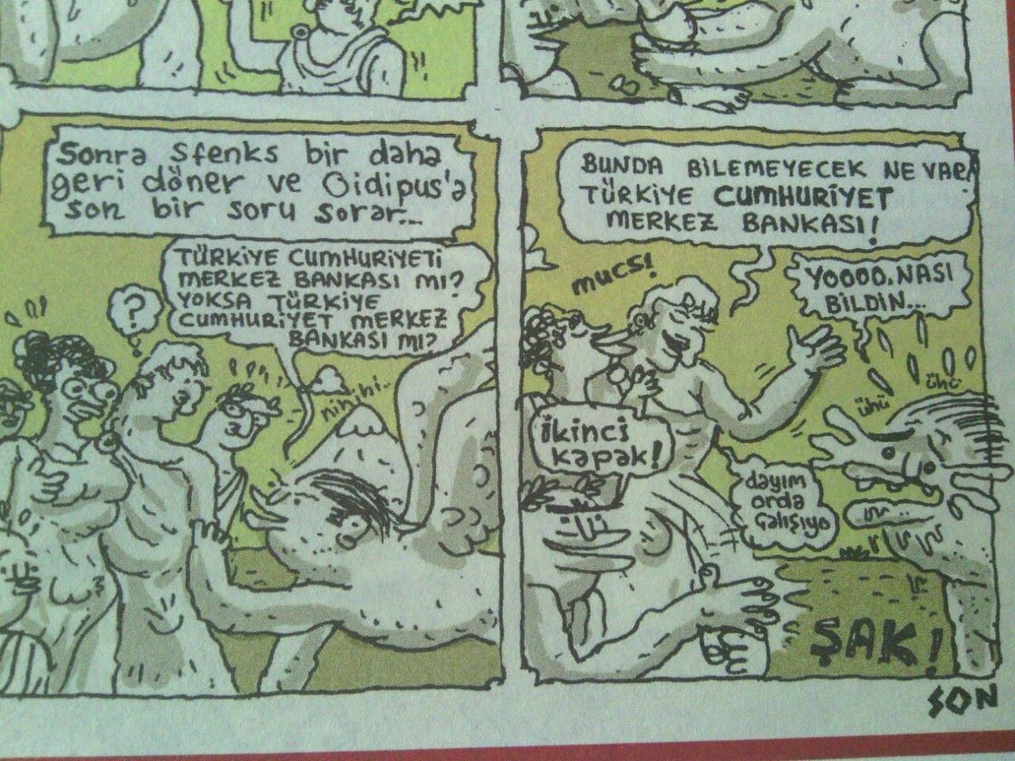 Sonra sfenks bir daha geri...