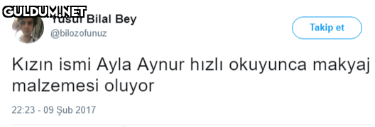 @bilozofunuz  Kızın ismi...