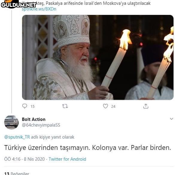 TR Kutsal Ateş, Paskalya...