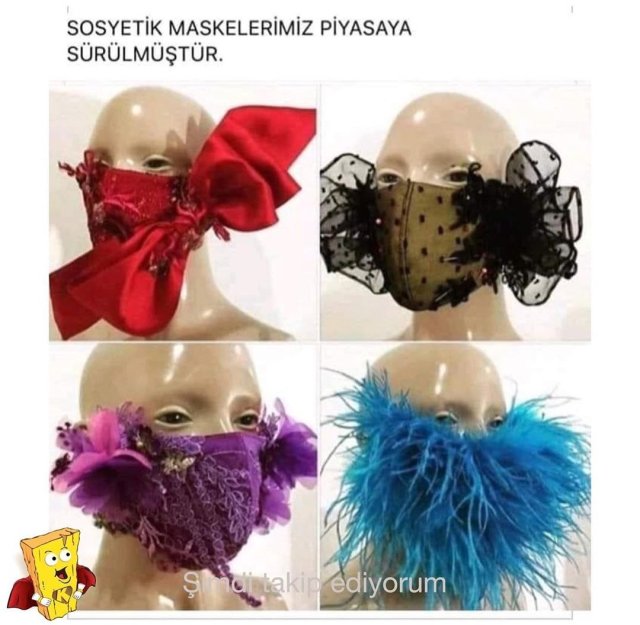 Evde kolay olmayan maske...