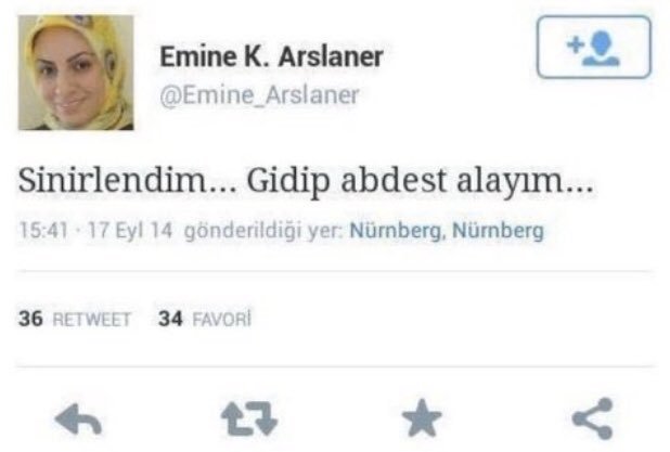 Sinirlendim gidip abdest alayım.