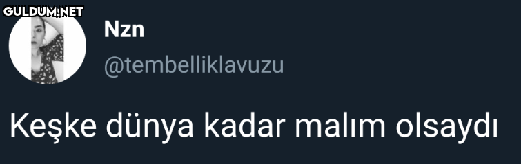 Nzn @tembelliklavuzu Keşke...
