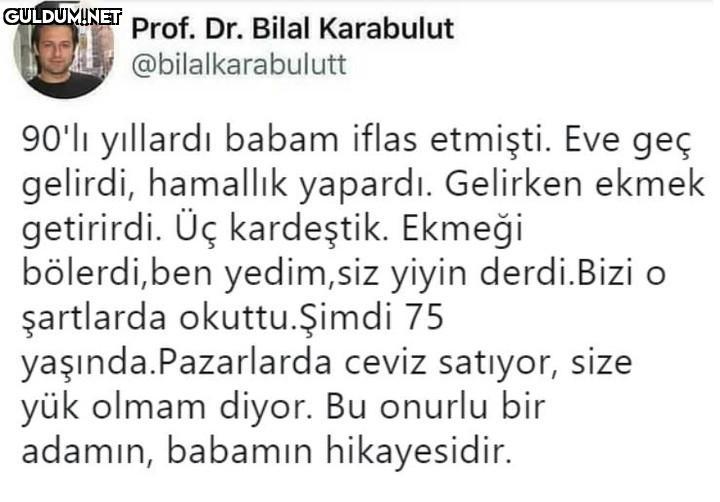 Prof. Dr. Bilal Karabulut...