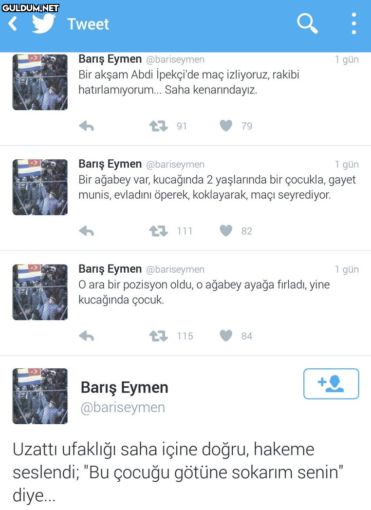 Tweet Barış Eymen...