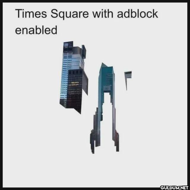Times Square with adblock enabled