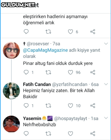 Tweet eleştirirken...
