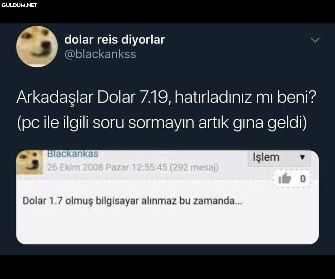dolar reis diyorlar...