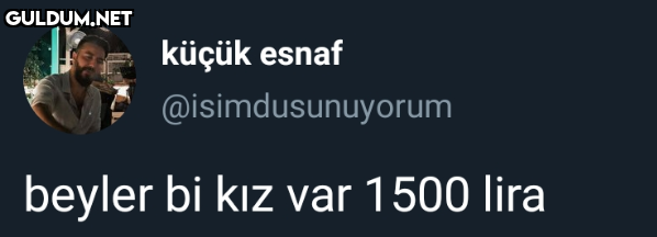 küçük esnaf...