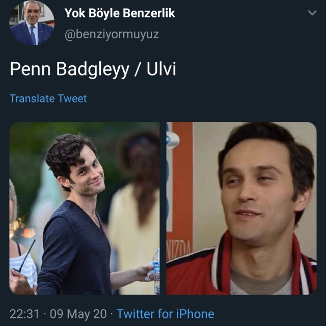 Penn badgley vs ulvi.
Yok...