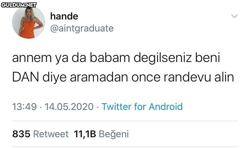hande @aintgraduate annem...