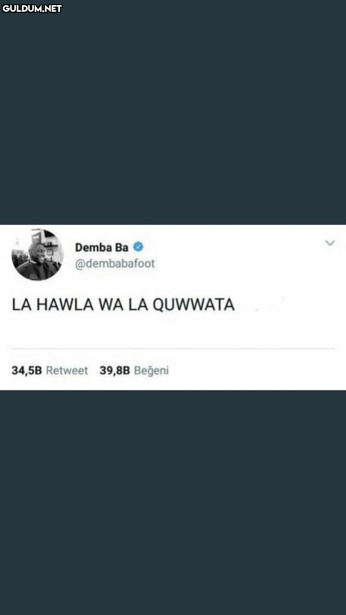 Demba ba la havle çekiyor.
