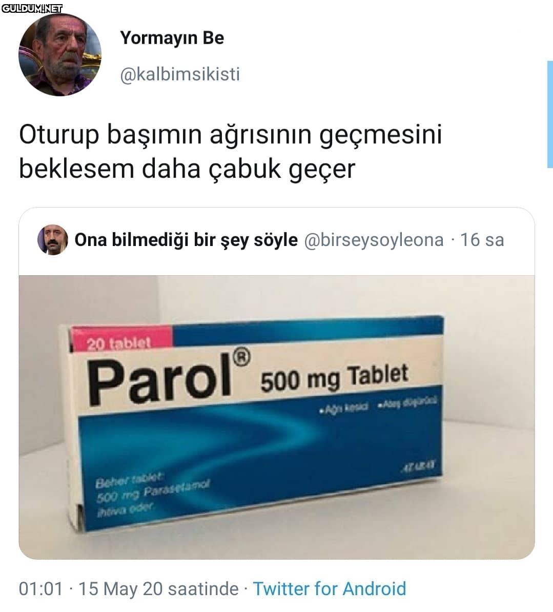 Geçmiş olsun lafı daha...
